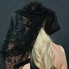 lace veil funeral dress hat