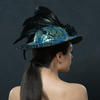 sequin lace covered-dress hat