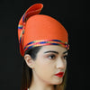 AC2190-Orange pillbox dress hat