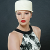 ladies pearl dress hat, church hat