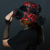 Kentucky-derby-dress-hat-red-black-lace