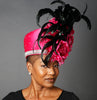 dess hats,ladies church hats,ink satin