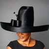 OE0029-Classy Ladies Wide Brim Satin Ribbon DressHhat