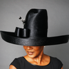 OE0029-Classy ladies wide brim satin ribbon dress hat