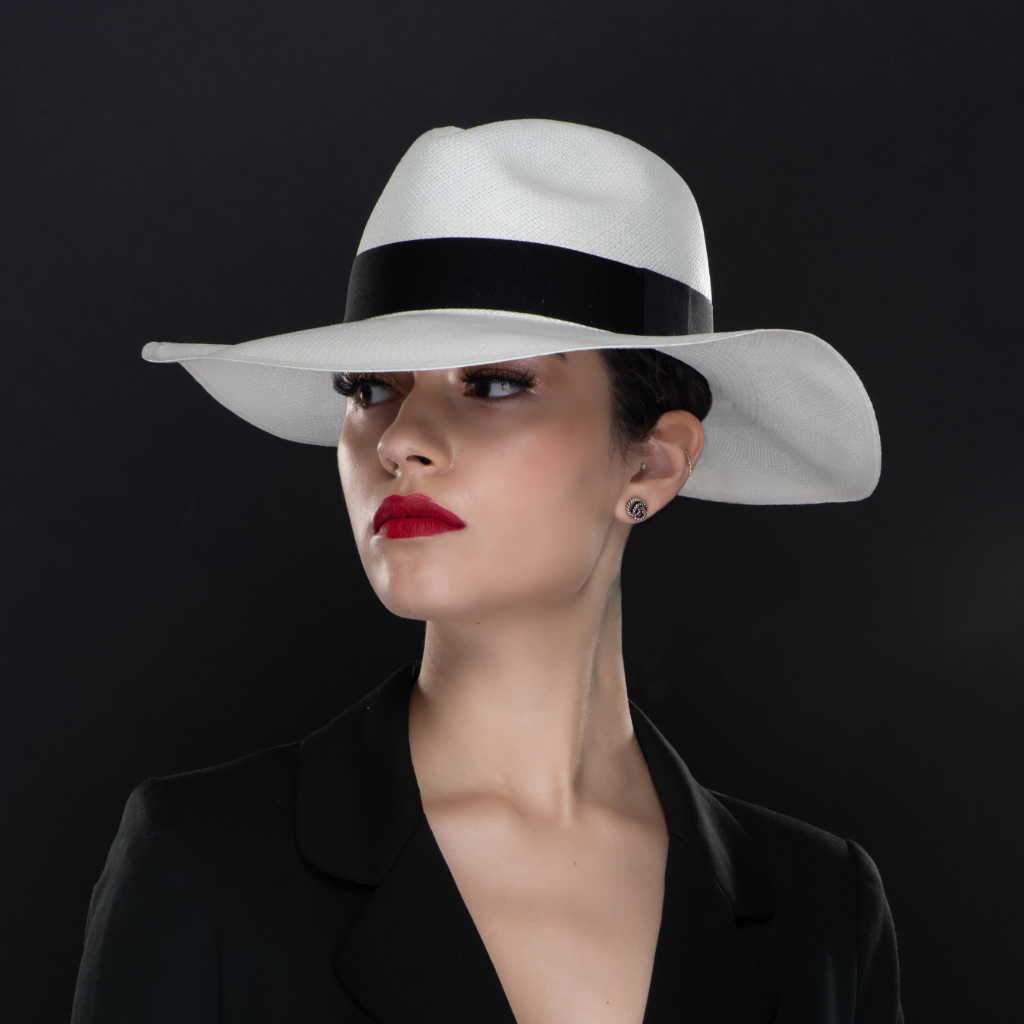 NA140002- White panama hat for women