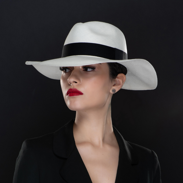 NA140002- White panama hat for women