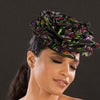 F6031-Ladies african print fascinator - SHENOR COLLECTIONS