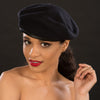 BW9042-Black beret hats for women - SHENOR COLLECTIONS