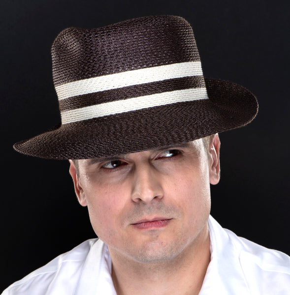 Blue Panama Straw Hat for Men/Shenor