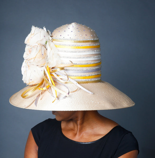 ladies spring dress hats Chuancc Wedding Hats For Women Elegant Church Hats For Women Dress Hats For Women Fashionable Spring/Fall Ladies Church Hats Tea Party Accessories For Women Tea Party Hats For Women Khaki One Size -