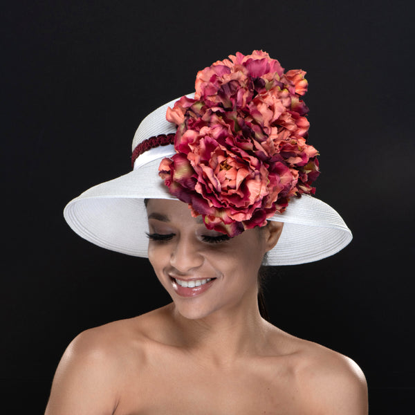 NA0049-White ladies church hat