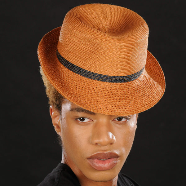 M1704-Men's custom fedora hat - SHENOR COLLECTIONS