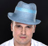 M1705- Blue fedora for men