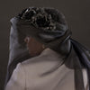 BW9040-Ladies funeral black dress hat with veil - SHENOR COLLECTIONS