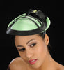 F22091-Mint Green and Black Fascinator