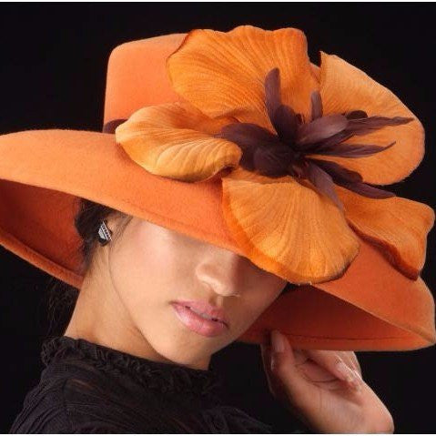 Hat feathers - Burnt Orange