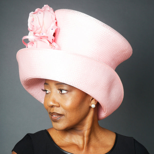 pink dress and hat 1920s day dress in pink with sweetheart neckline