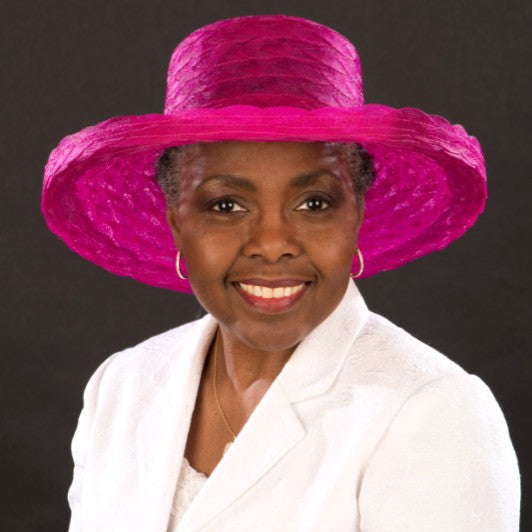 NA1063-Dress hat for women in pink - SHENOR COLLECTIONS