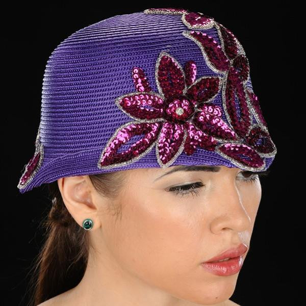 dress hat design Black Wide Brim Diamond Dress Hat/Shenor Collections