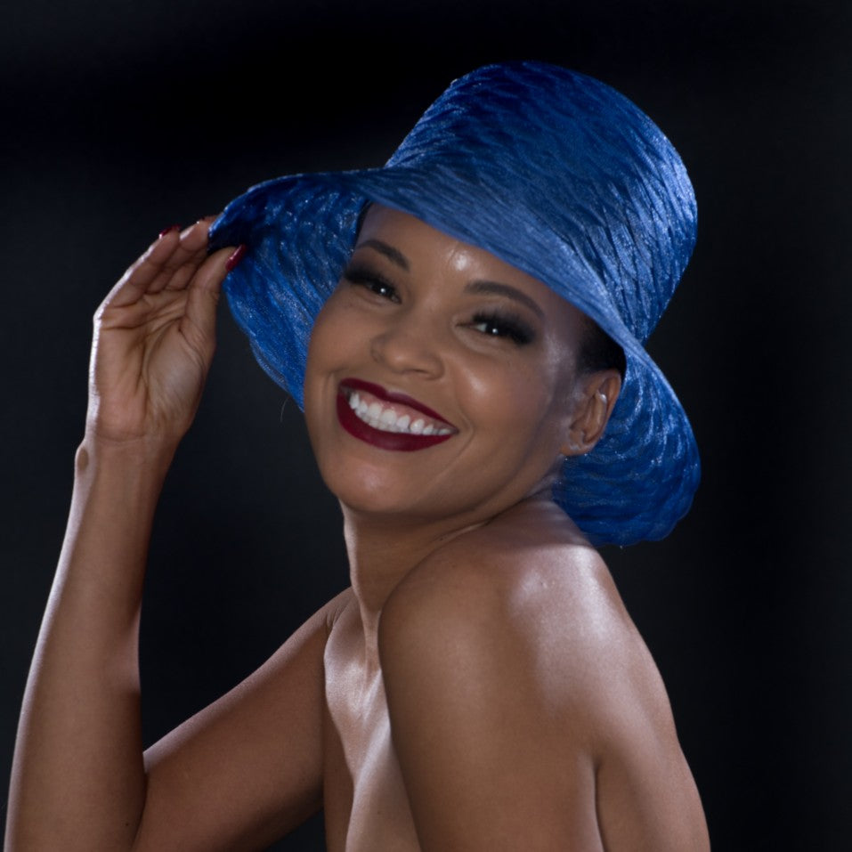 ROYAL BLUEDRESS HAT,LADIES CHURCH HATS