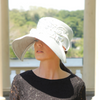 silver designer church dress hat for ladies.