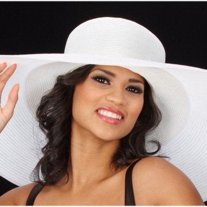 SS1003-Women wide brim hat beach - SHENOR COLLECTIONS