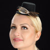 FW1112-Felt top hat with tiny bird - SHENOR COLLECTIONS