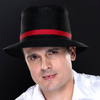 mens fedors panama straw dress hats for men black and red