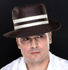 brown fedora men's Hat, Panama straw