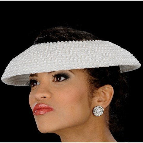 SG1007-Pearl straw fascinator - SHENOR COLLECTIONS