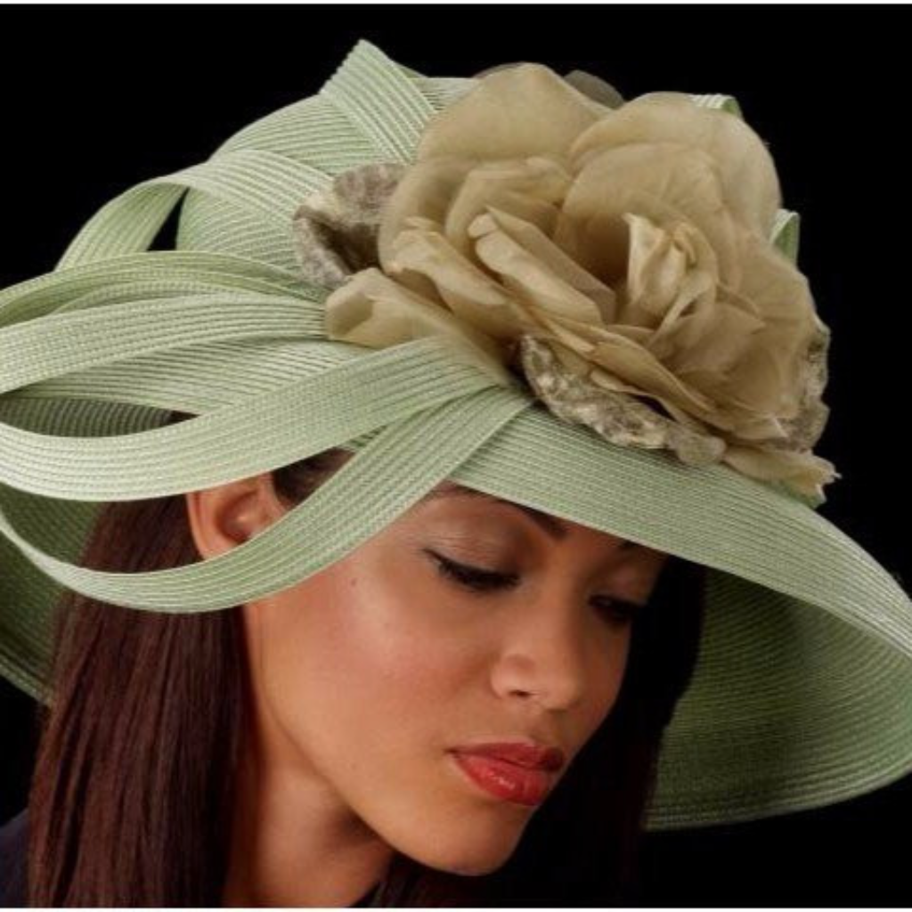 sage ladies dress hats, church events