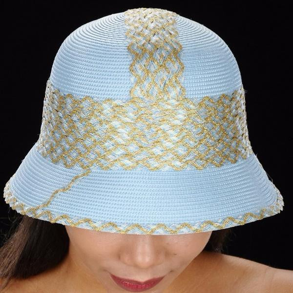 AC7032- Baby blue bucket ladies hat - SHENOR COLLECTIONS