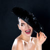 funeral dress hats, ladies black church hats