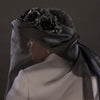 BW9040-Ladies funeral black dress hat with  veil - SHENOR COLLECTIONS