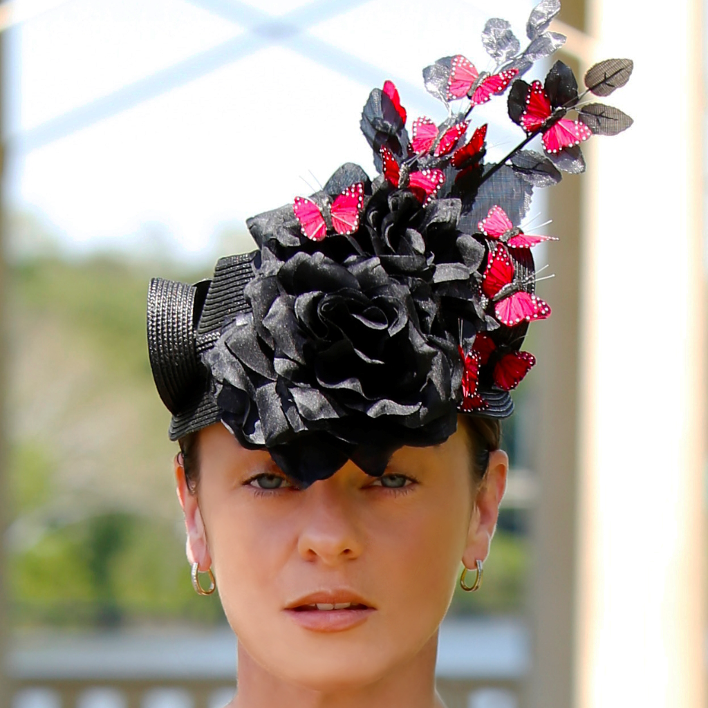 ladies wedding fascinator hat, ladies dress hats, ladies funeral fascinator, church hat on sale at shenor.com