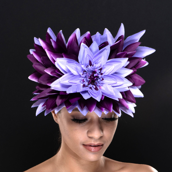 purple dress hat